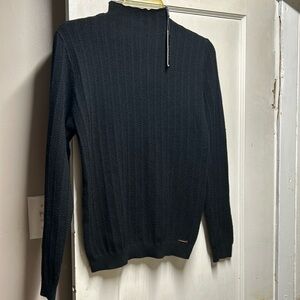 Tahari black mock neck sweater .New.Size Large.